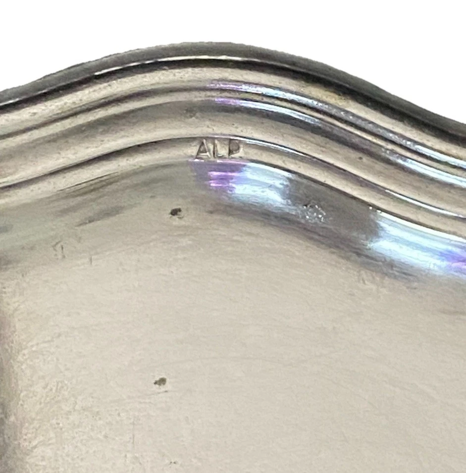 Anillo/plato baratija de plata ALP - Suecia 4 1/4 pulgadas de diámetro grabado Lissi Regal Foto 3 de 4