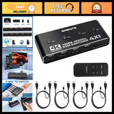 4-Port HDMI KVM Switch 4K@60Hz - Control 4 PC...