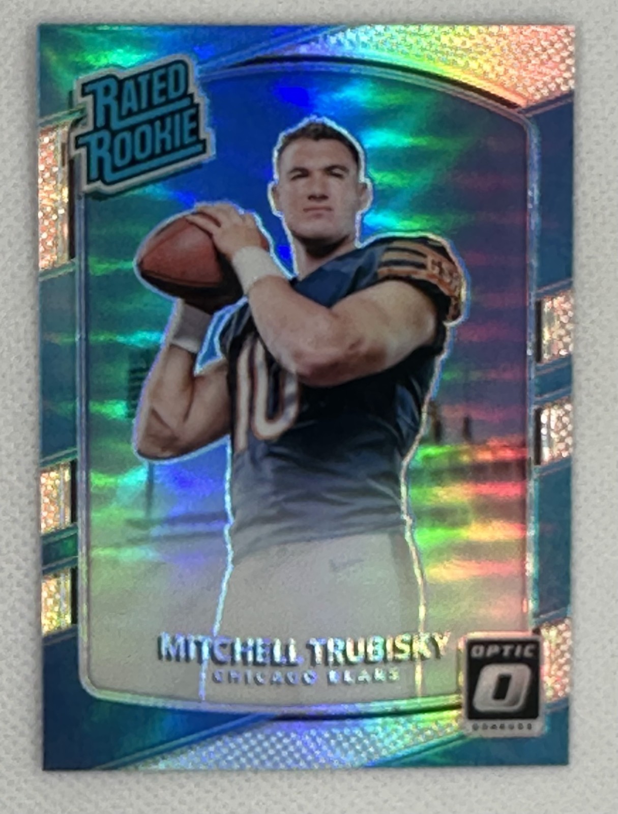 2017 Donruss Optic - Holo #178 MITCHELL TRUBISKY  Rookie RC Chicago Bears !!!