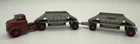 Vintage Lesney Matchbox King Size K-4 Fruehauf Tandem Hopper Red Silver