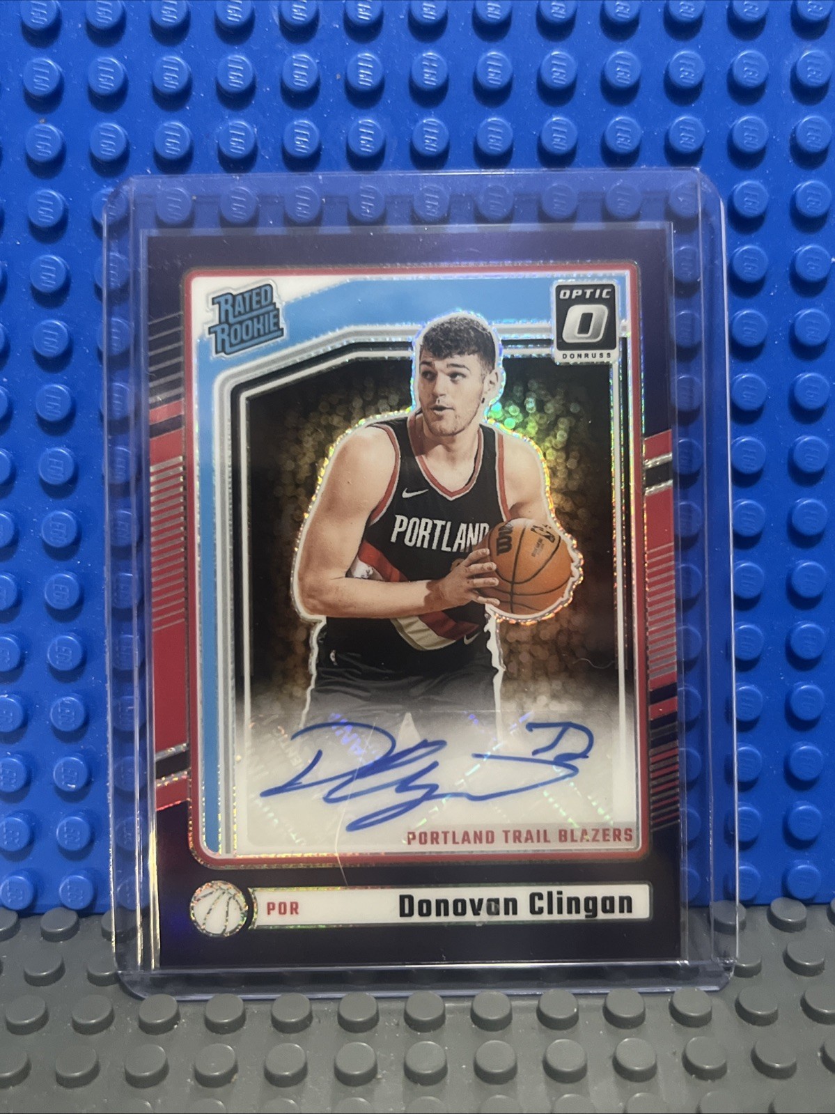 2024-25 Panini Donruss Optic Donovan Clingan Purple Prizm Rookie Auto #304