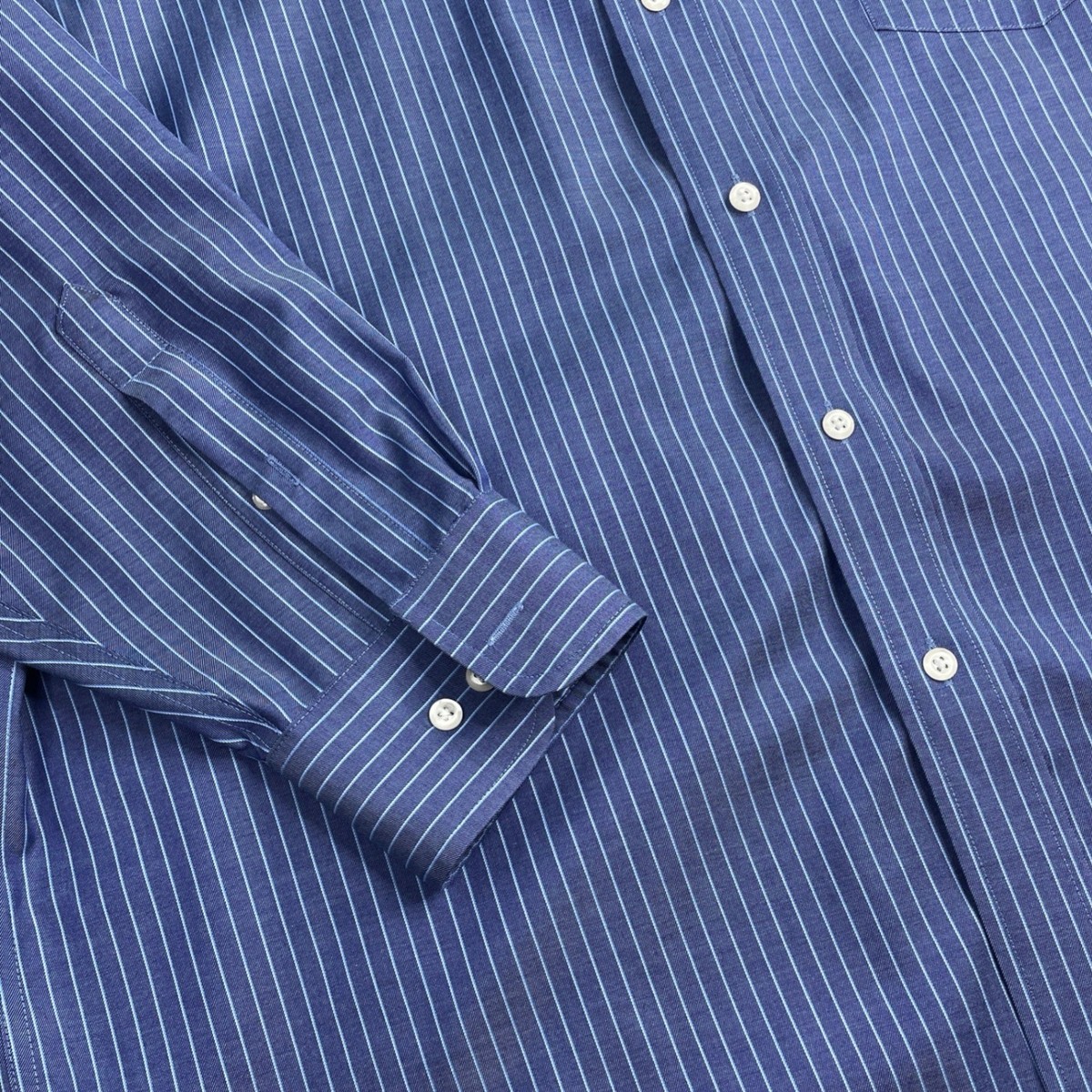 Eagle Shirtmakers Men's 17 32/33 Blue non-iron Long Sleeve Dress