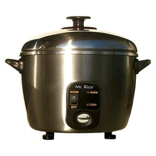 Sunpentown SC-886 Rice Cooker, 3-Cup, Stainless Steel, Mr. Rice®, Auto Shutoff
