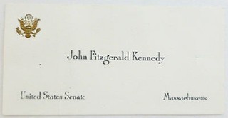 John F Kennedy as Senator Scarce Original Massachusetts Business Calling Card