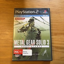 Metal Gear Solid 3 Subsistence PS2 Complete 3 Disc PAL AUS PlayStation 2