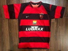 Vintage 90s Striped BR Lubrax Petrobras #10 Soccer Jersey Large RARE
