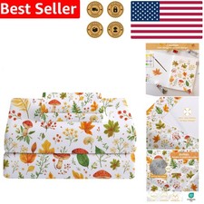 Orange Floral Queen Sheet Set Microfiber Deep Pocket 4PC Bedding Set