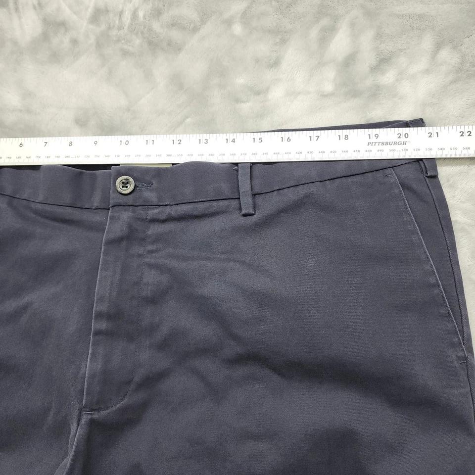 Dockers Pants Mens W42 L30 Blue Straight Fit Flat Front Chino Stretch Cotton - Image 3 of 4