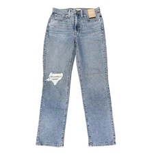 Madewell Perfect Vintage Jean Womens Size 27 Light Wash Distressed NWT N3913