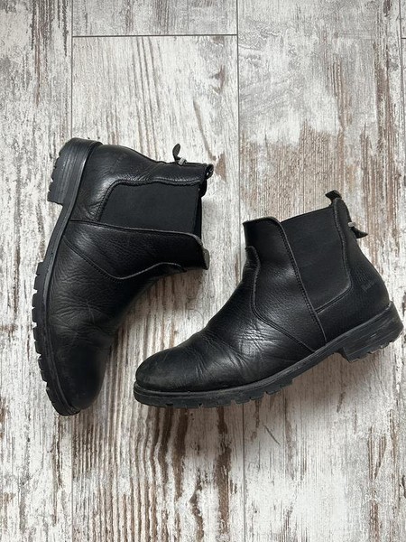 Men Barbour Heels Black Leather 41