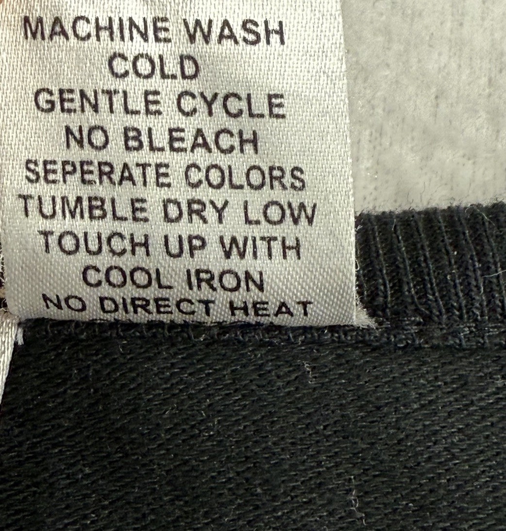 Michael Simon Black Split V Shirt Embroidered Lea… - image 6