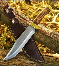 14" CUSTOM HANDMADE HUNTING BOWIE KNIFE HANDLE WITH SHEATH