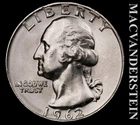 1962-D Washington Quarter- Choice Gem Brilliant Uncirculated- Luster #K398