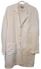 Landau Men's 5-Pocket Full-Length White Coat - 42L