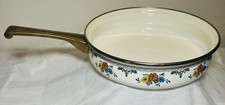 VTG Villeroy & Boch Amsterdam Enamel Floral 10&rdquo; Fry Pan Sauce Pan