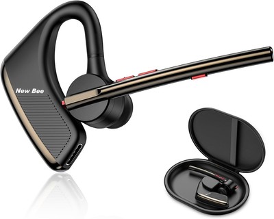 Bluetooth Headset V5.2 Wireless Bluetooth Earpiece 24Hrs Talktime CVC8.0 Dual Mi