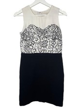 LOFT Petite Dress Women’s Sheath 2P Colorblock Black White Sleeveless Work