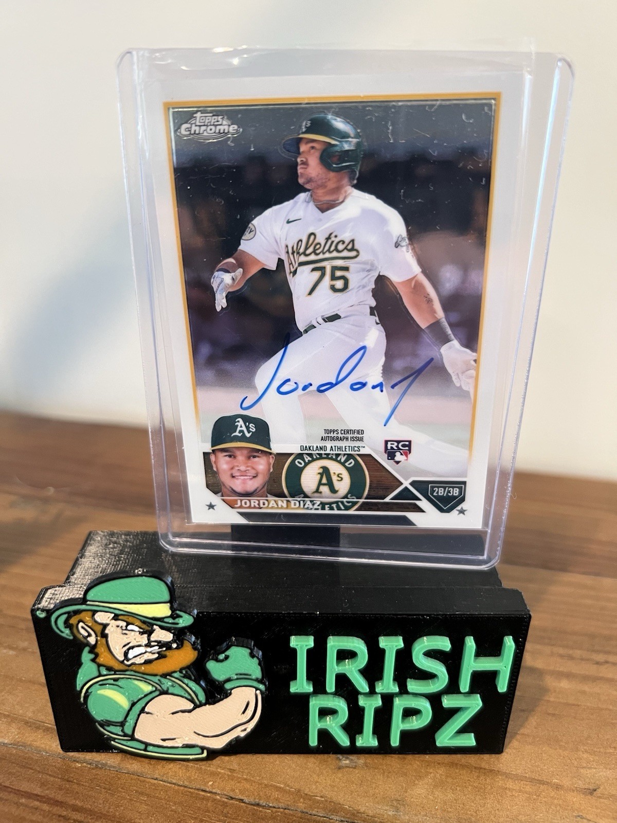 2023 Topps Chrome Jordan Diaz RC Base AUTO Oakland Athletics #RA-JDI