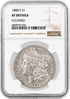 1888 S $1 Morgan Silver Dollar NGC XF Details Cleaned Key Date Coin
