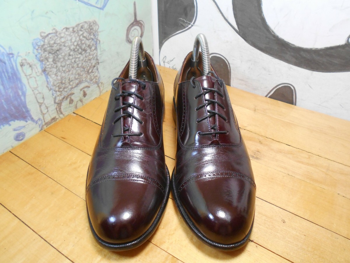 Bostonian Classics Burgundy Leather Cap Toe Oxfords Men