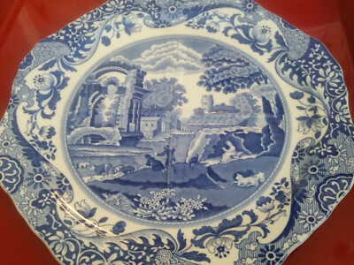 Spode Copeland Blue Italian Spode Italian 1 ESSTELLER Teller ca. 25,5 x 24,5 cm 