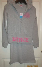 JUSTICE GIRLS HOODED JACKET PANTS SET SZ 10 NWT