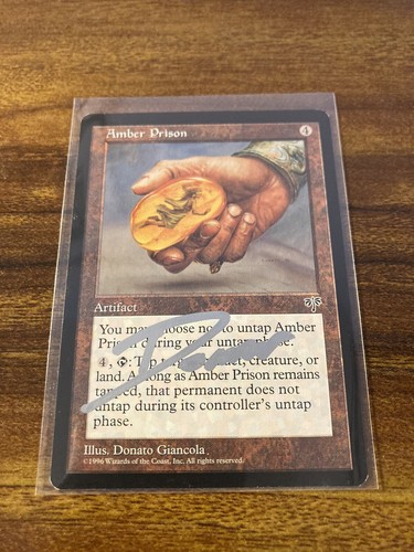 MTG✨Artist Signed AMBER PRISON Artist Proof✨Mirage NM RARE 1996 D. Giancola Art - Picture 6 of 9