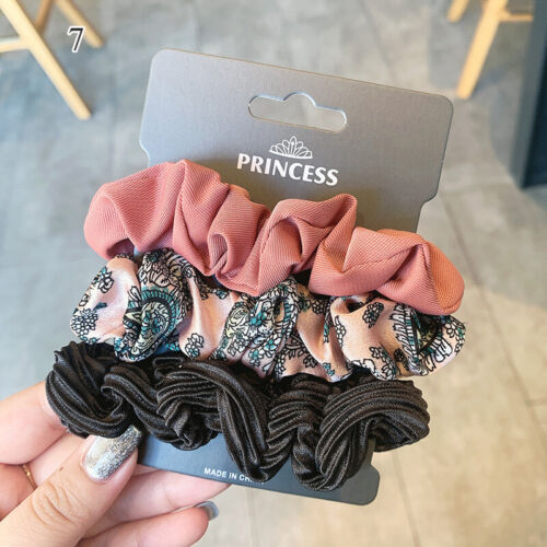 3 Pezzi/Set Fascette Elastiche Per Capelli Da Donna Fascia Per Capel & - Foto 16 di 16
