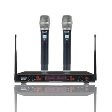 Wireless Microphone Receiver 2 Channel UHF Church Handheld Microphone Audio Mic