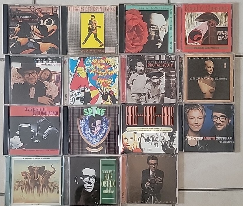 Elvis Costello CDs Lot of 15 Originals & Rhino Double CD's See All
