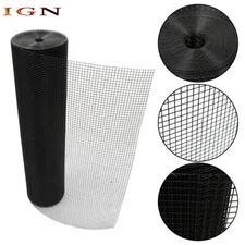 50/100FT 1/2Inx1/2In Hardware Cloth Vinyl Coated Welded Mesh Chicken Wire Fence