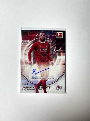 Topps Bundesliga 60 Years 2023/24 Jan Niklas Beste #BA-JNB Auto Autogramm /60