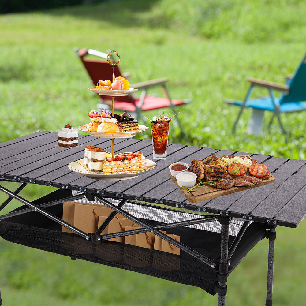 Outdoor Portable Folding Aluminum Camping Table Lightweight with
