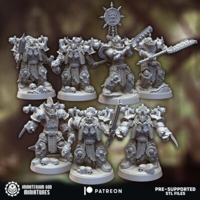 Set of 7 Underworld Plunderers - Immaterium God/Sci-fi/Tabletop Miniature