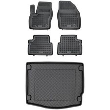 RX06140435-1 Satz Fußmatten und PE Kofferraumwanne für Ford FOCUS III 2011-2018