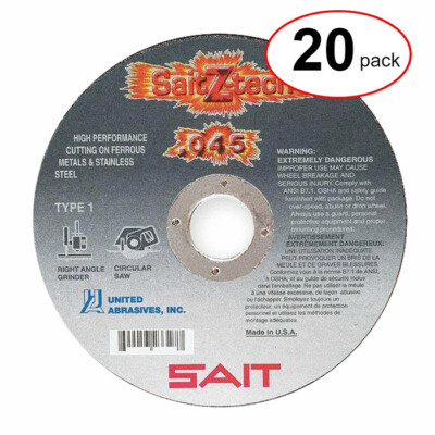 Sait 23327 - 6''X.045X7/8''Cutoff Wheel   -  (20Pack)