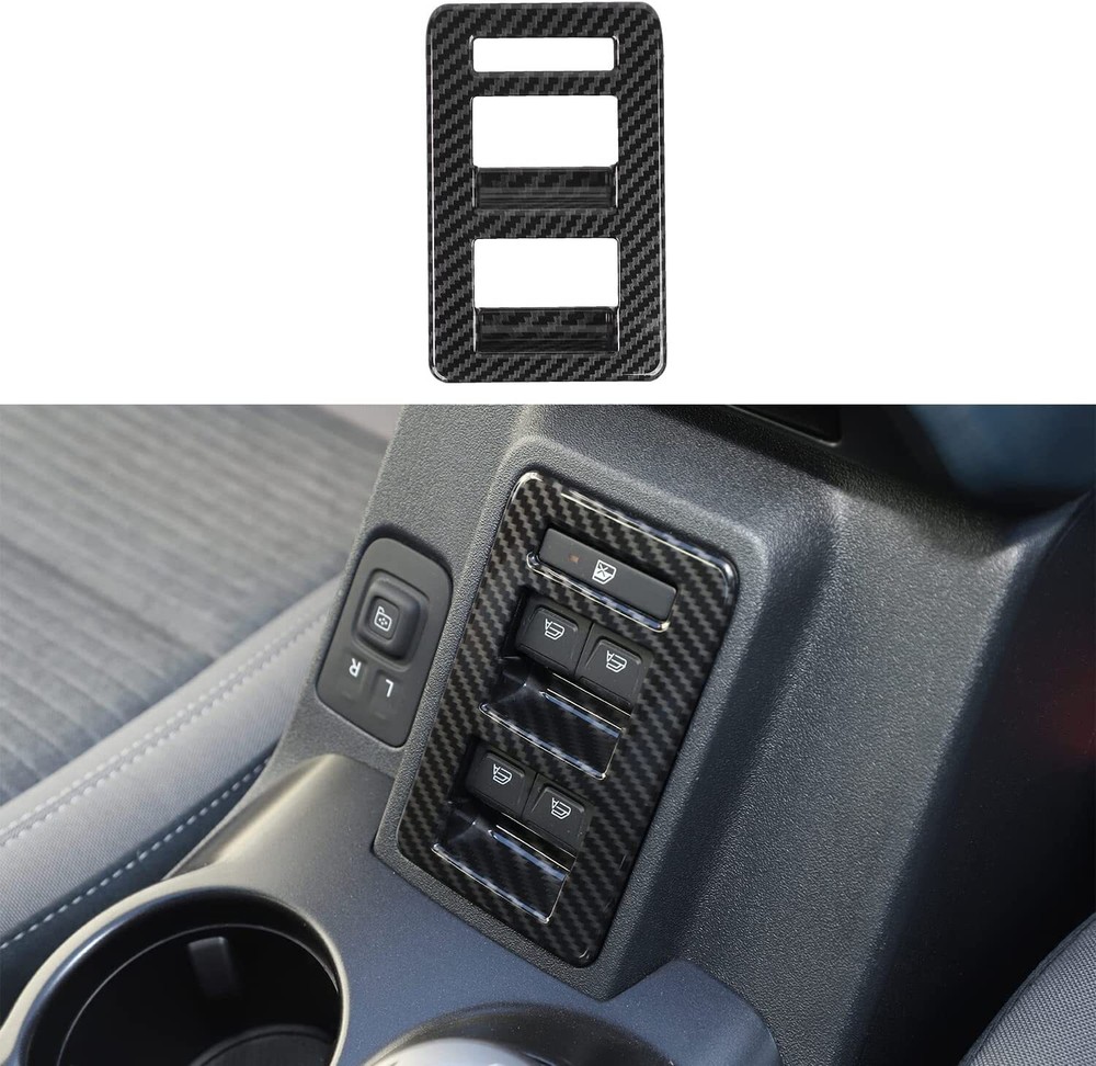 Carbon Fiber Window Switch Trim Cover Accessories For Ford Bronco 2021+4 Door