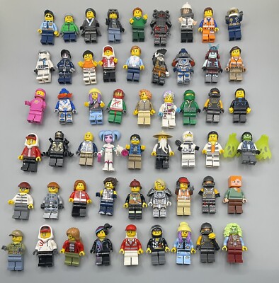 Lego Minifiguren Konvolut / 54 STÜCK / Marvel, Minecraft, Ninjago, City usw.