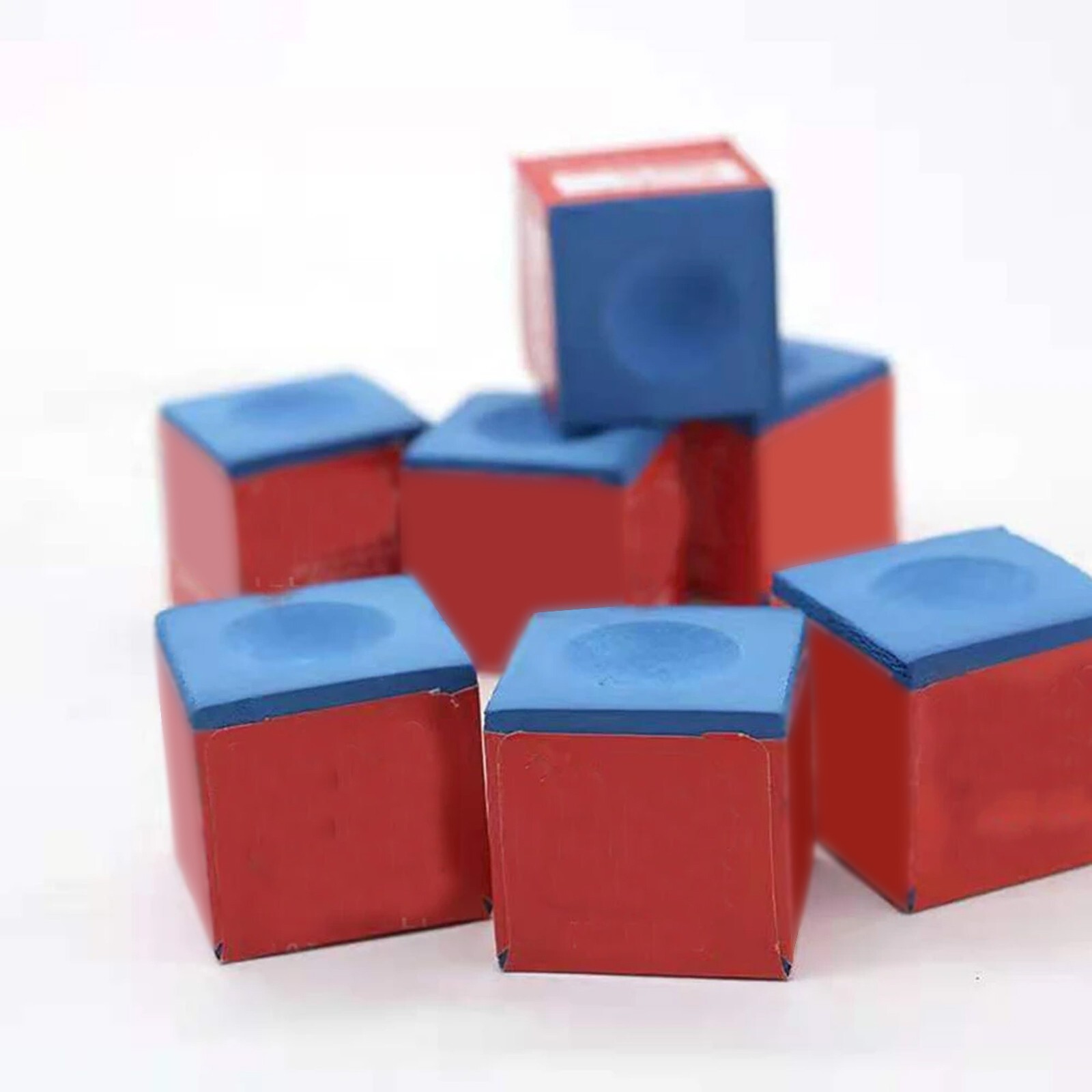 Blue Pool Cue Chalk Cubes 12 Pack High Quality Billiards Stick Supplies