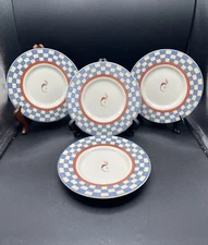 International Tableworks Set of 4 Dessert Plates "Apple Basket" Susan Winget