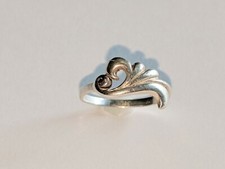 VINTAGE STERLING WAVE SWIRL RING 6.25 sterlingsilverwavering vintagerings