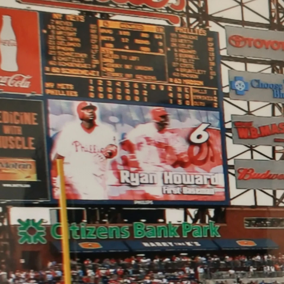 Foto del estadio de los Filis Ryan Howard béisbol Citizens Bank Park oficial 2008 de colección Foto 4 de 4