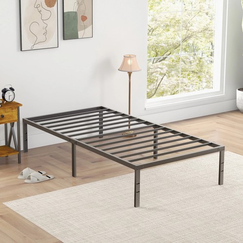 Heavy Duty Metal Twin Bed Frame with Under Bed Storage - 14 Inches High