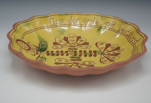 BREININGER REDWARE POTTERY ROBESONIA PENNSYLVANIA DUTCH OVAL PLATTER 1989 - Picture 4 of 7