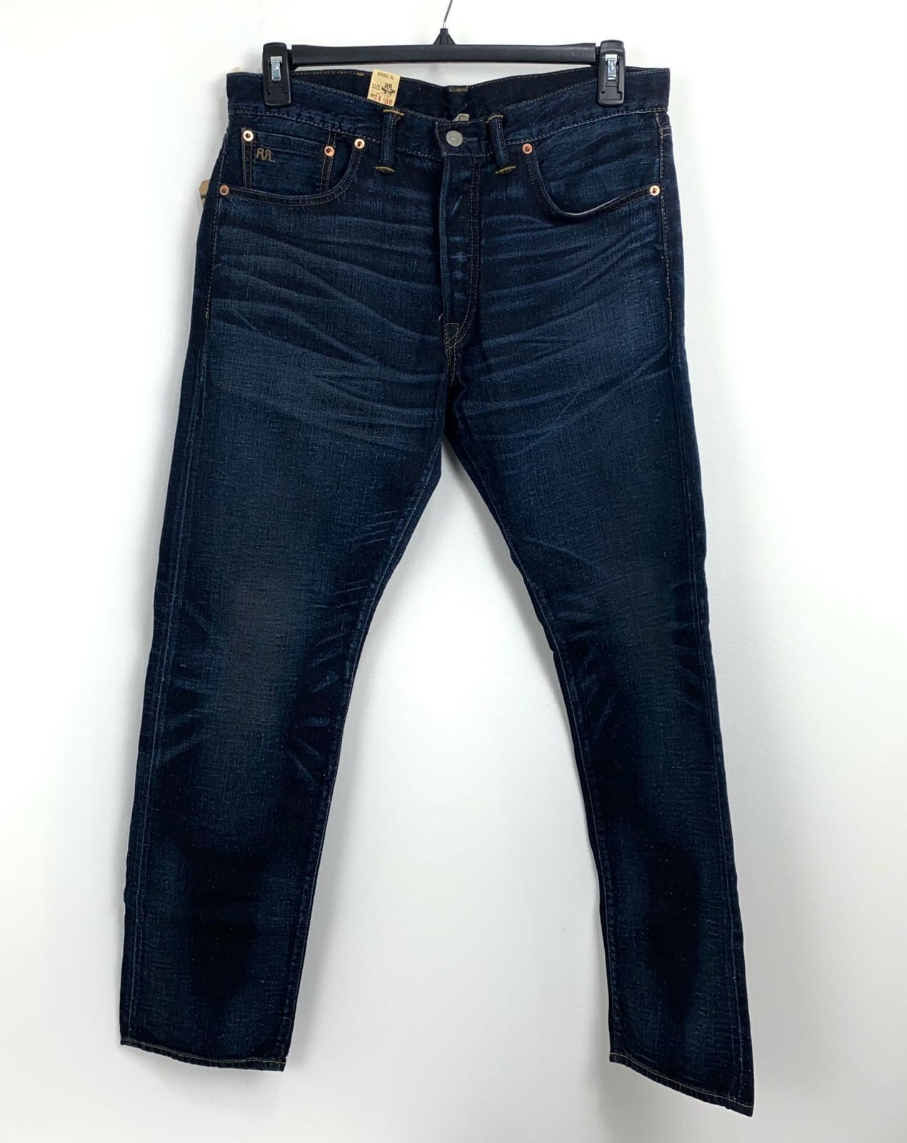 Ralph Lauren RRL Distressed Slim Fit West Coast Selvedge Jeans 34 x 30 NWT