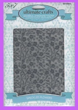 ULTIMATE CRAFTS 5 x 7 EMBOSSING FOLDER - SPECKLED FLOWERS