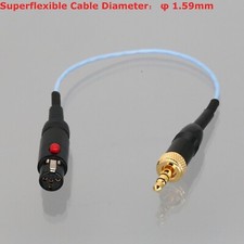Bodypack Microphone Mini XLR 4Pin TA4F Female to 3.5mm Stereo Locking Plug Cable