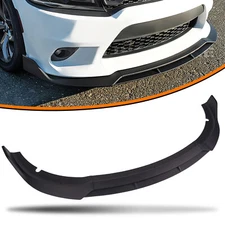 Front Bumper Lip For 2015-2022 Dodge Charger Splitter SRT Style Matte Black 