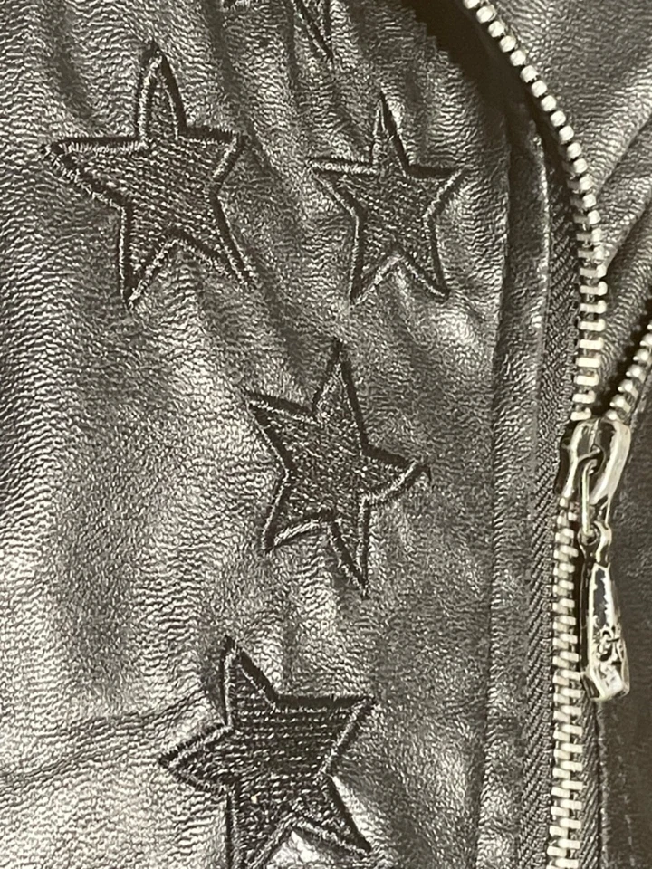 Chaleco de motociclista forrado con vellón pequeño para damas pecaminosas ARTÍCULO RARO Foto 3 de 4