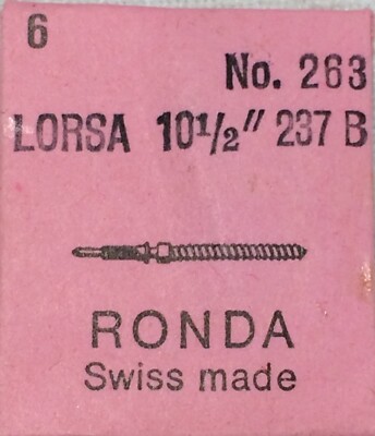 Nos New [1x = 1 Stem ] Lorsa 237 B 10  1/2 Ronda 263 Wicklung Vorbau Schaft Tige